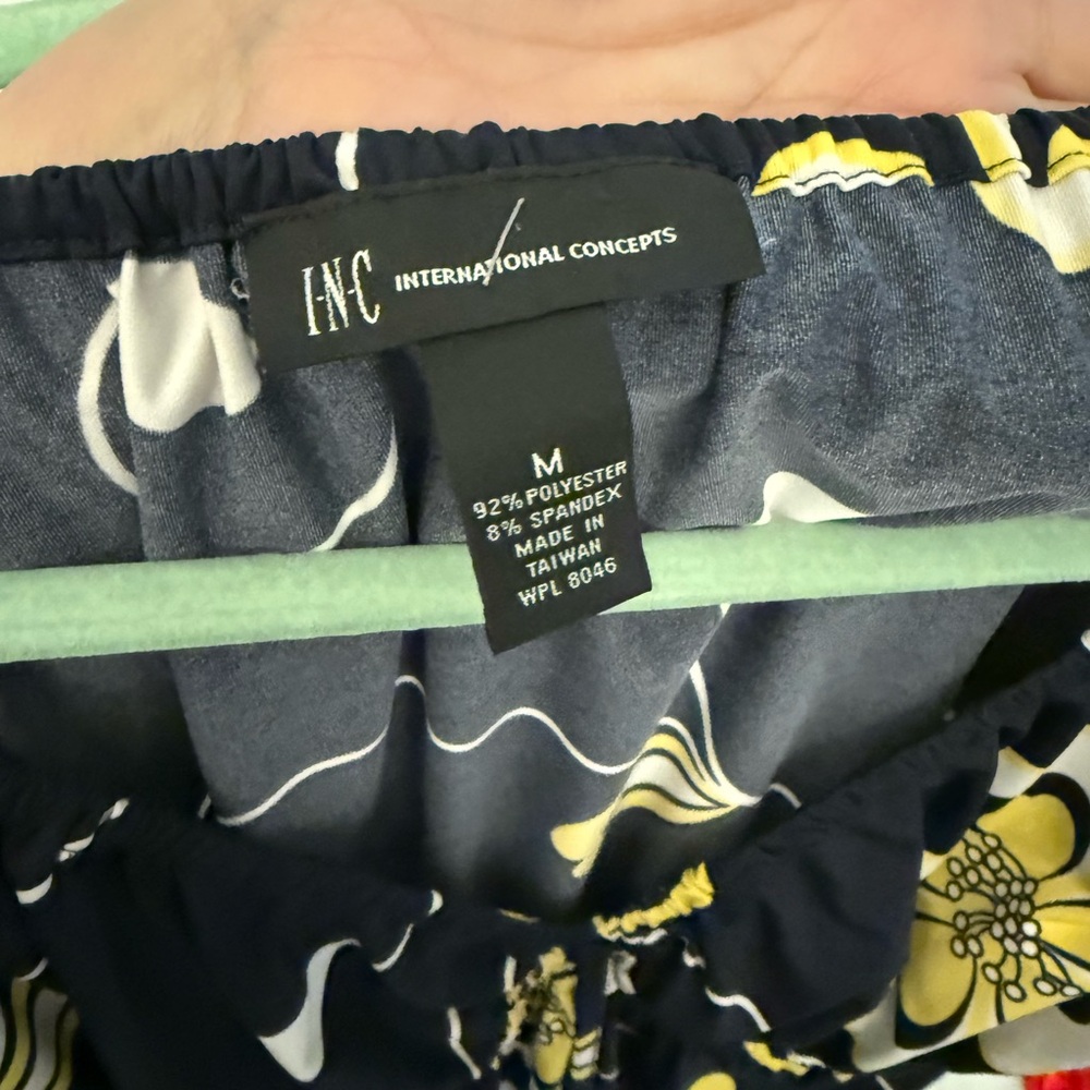 Floral Navy Dress with Yellow Accents - Picture 4 of 4